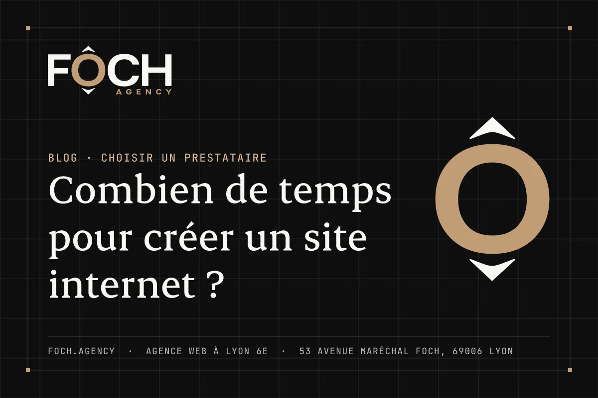 Combien de temps pour créer un site internet ? — FOCH AGENCY, agence web à Lyon 6e