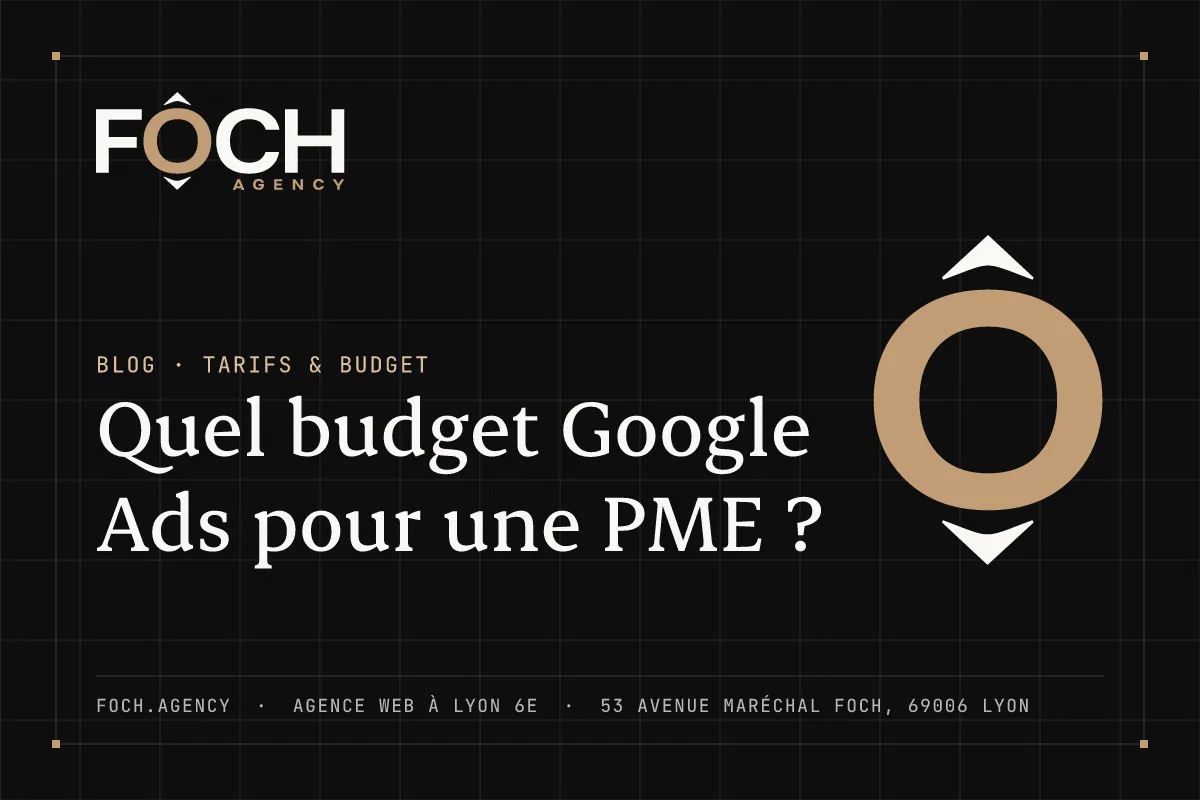 Quel budget Google Ads pour une PME ? — FOCH AGENCY, agence web à Lyon 6e