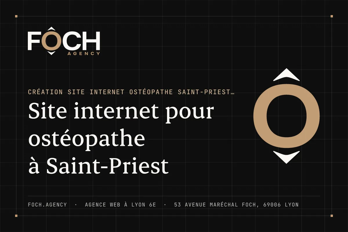 Site internet pour ostéopathe à Saint-Priest — FOCH AGENCY, agence web à Lyon 6e